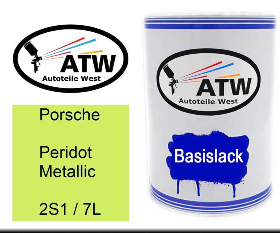 Porsche, Peridot Metallic, 2S1 / 7L: 500ml Lackdose, von ATW Autoteile West.